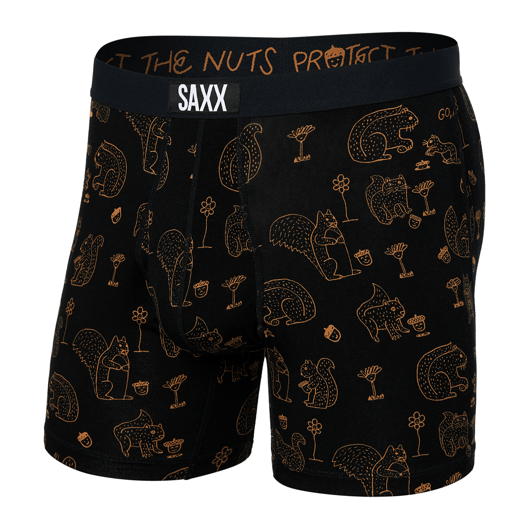 Ultra Super Soft Boxer Brief Protect The Nuts Black SAXX Underwear