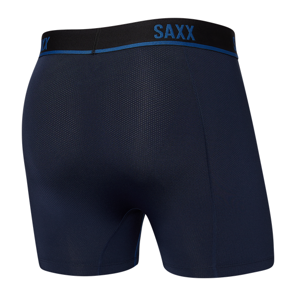 Saxx Men's Underwear - Kinetic Light-Compression Mesh Long Leg Boxer Briefs  with Built-in Pouch Support - Underwear for Men : : Clothing