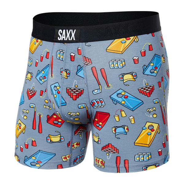 SAXX VIBE Boxer Brief Grey Beer Cheers - Herbert's Boots and Western Wear