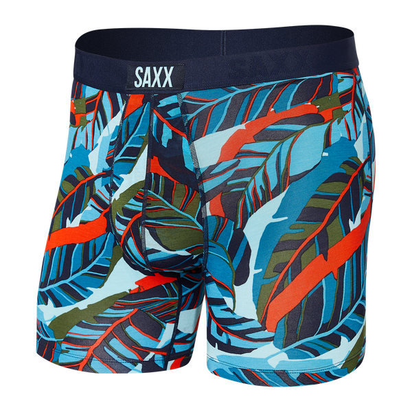 Saxx Underwear 173584 Mens Comfort Boxer Briefs Stretch City Blue