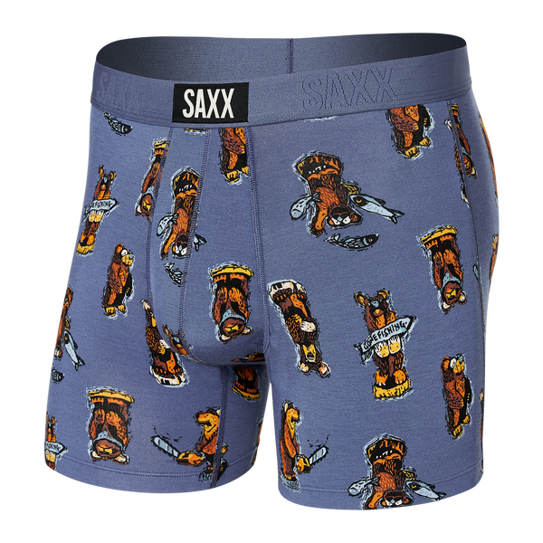 Saxx Boxers-ballpark pouch- Vibe Boxer Brief- Navy- Small- B2- Tan