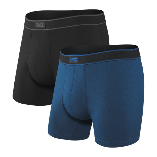 Men's cooling / sport boxer briefs with a fly SAXX DROPTEMP COOL Boxer Brief  Fly - navy blue. Grey, BRANDS \ SAXX \ SPORTS BOXER SHORTS