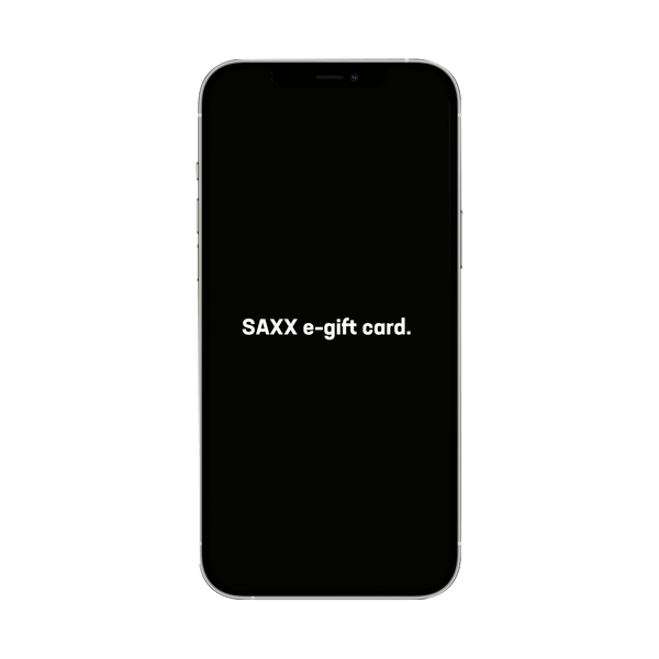 Cellphone display of SAXX electronic gift card