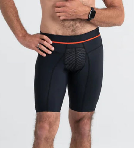 COOLMAX running underwear men's bullet separation basketball sports  quick-drying fitness five-point long trouser legs anti-wear crotch legs