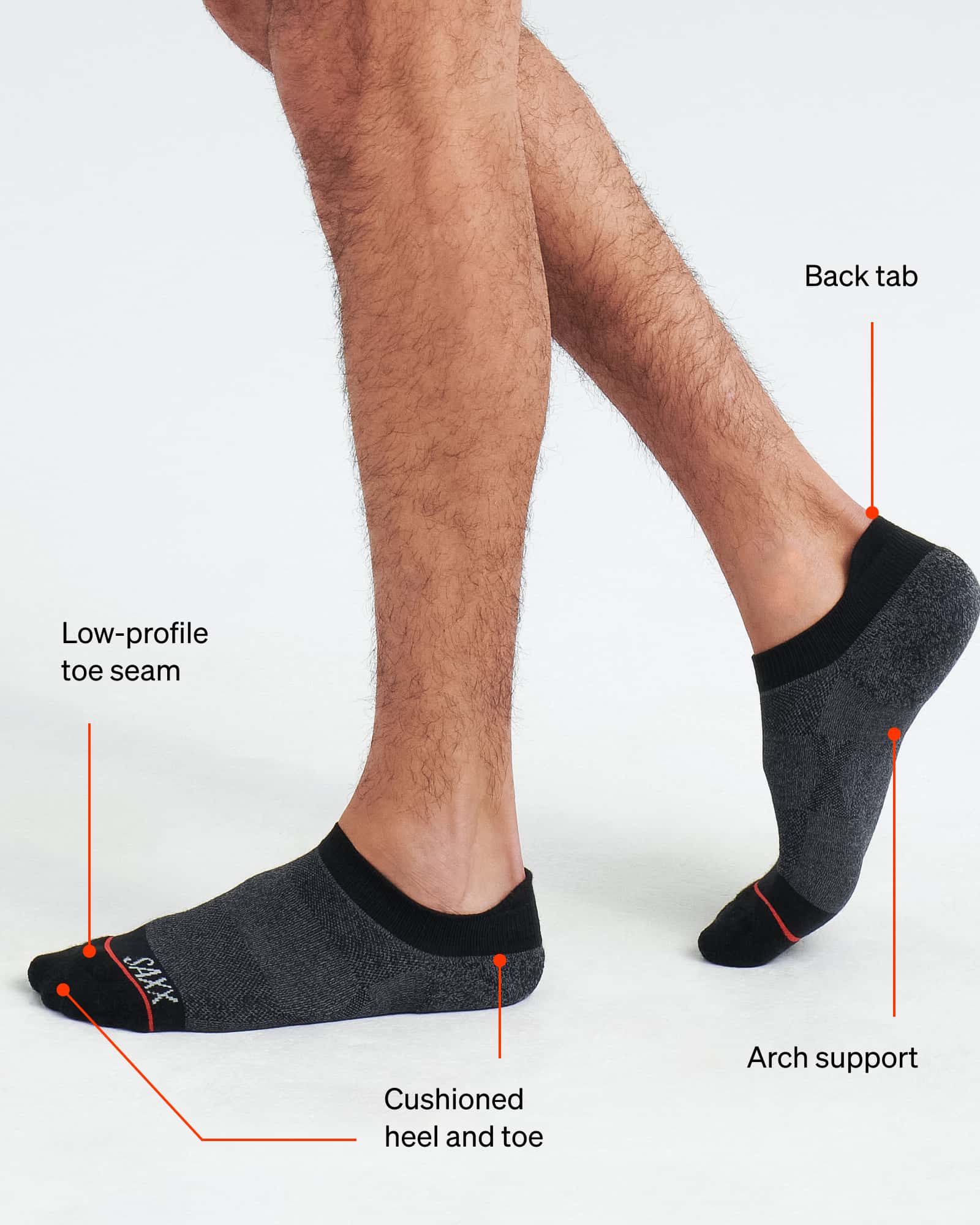 SAXX Underwear Low Show Sock technology
