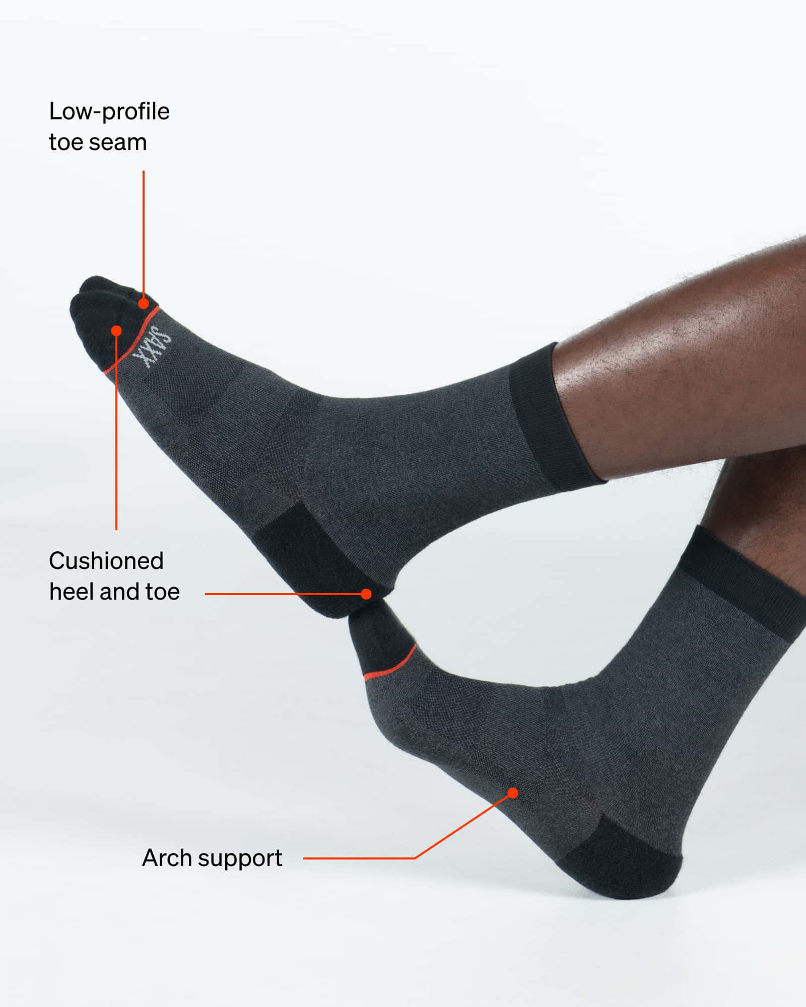 SAXX Underwear Crew Sock technology graphic