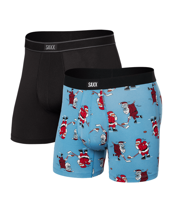 Front of Daytripper (2 Pack) Boxer Brief in Naughty vs Nice/Black