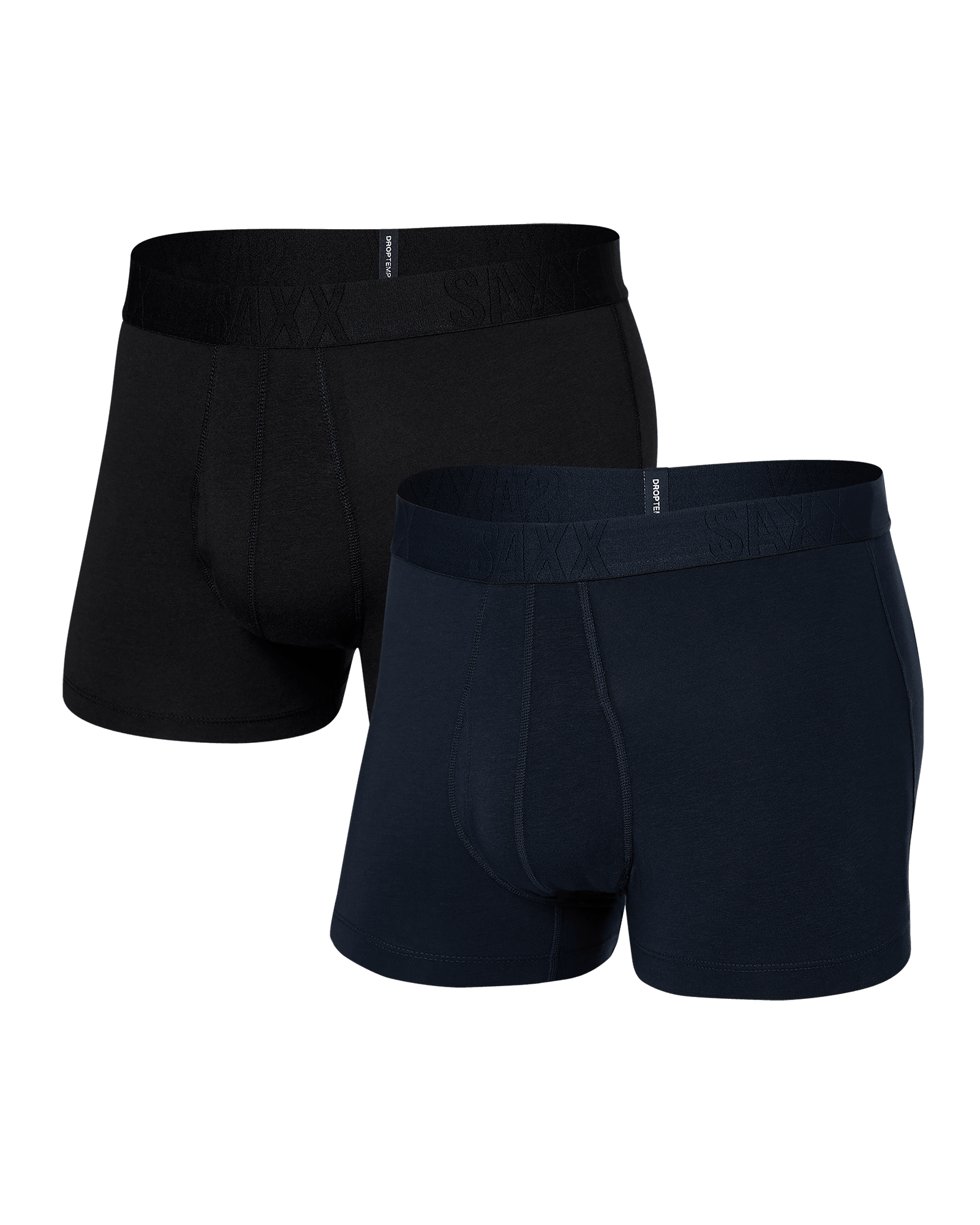 Front of DropTemp Cooling Cotton 2-Pack Trunk in Dark Ink/Black