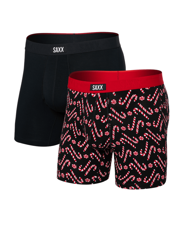 Front of Vibe Xtra (2 Pack) Boxer Brief in Mint Condition/Black