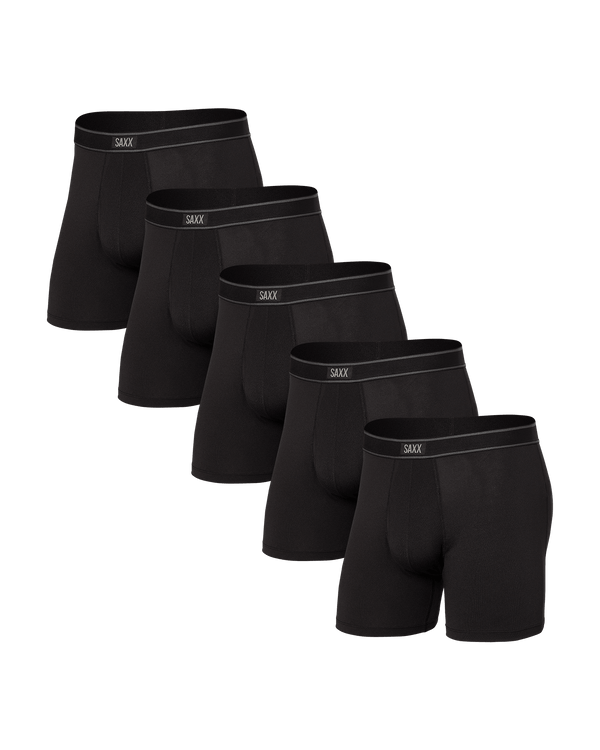 Front of Daytripper (5 Pack) Boxer Brief in Black