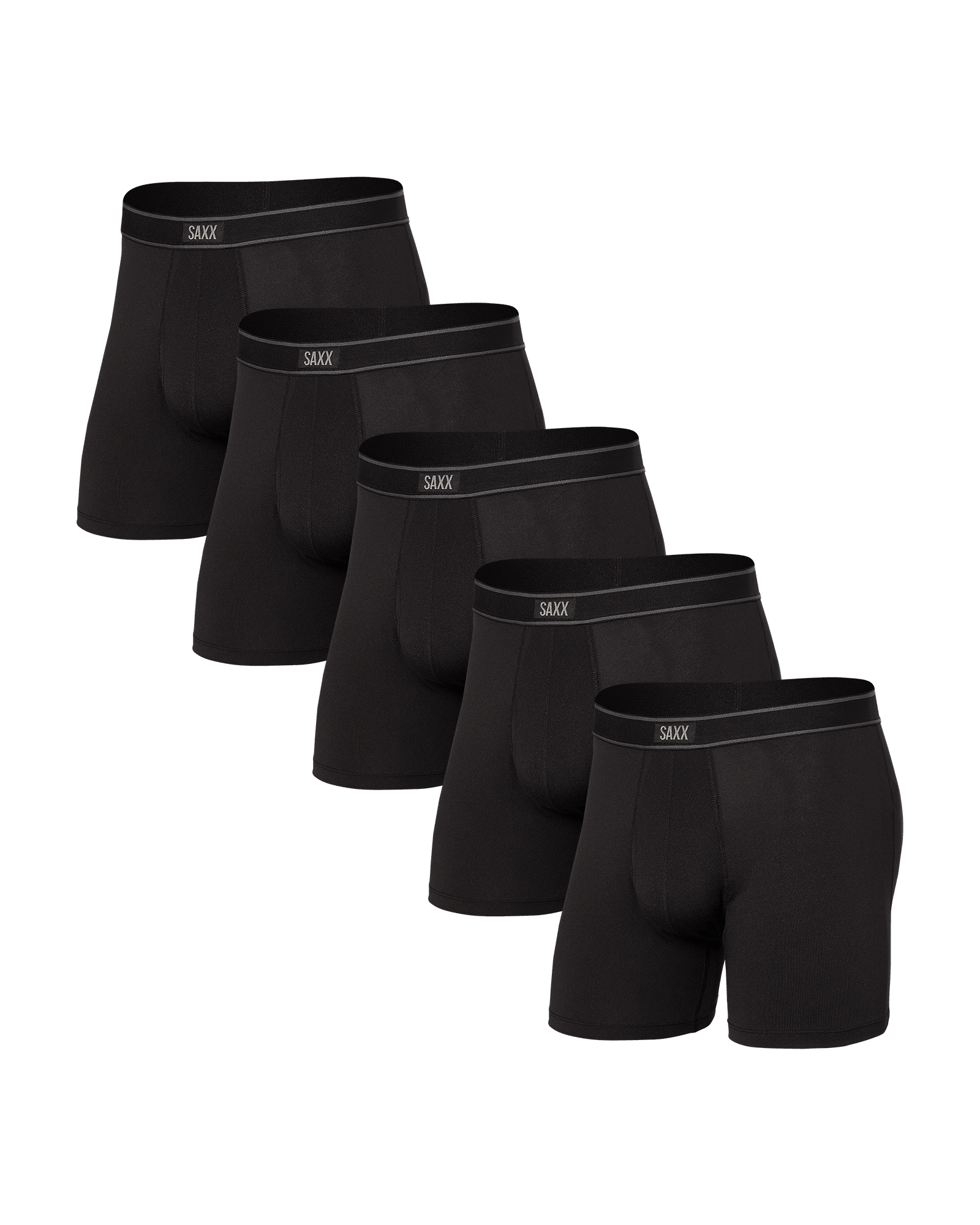 Front of Daytripper (5 Pack) Boxer Brief in Black