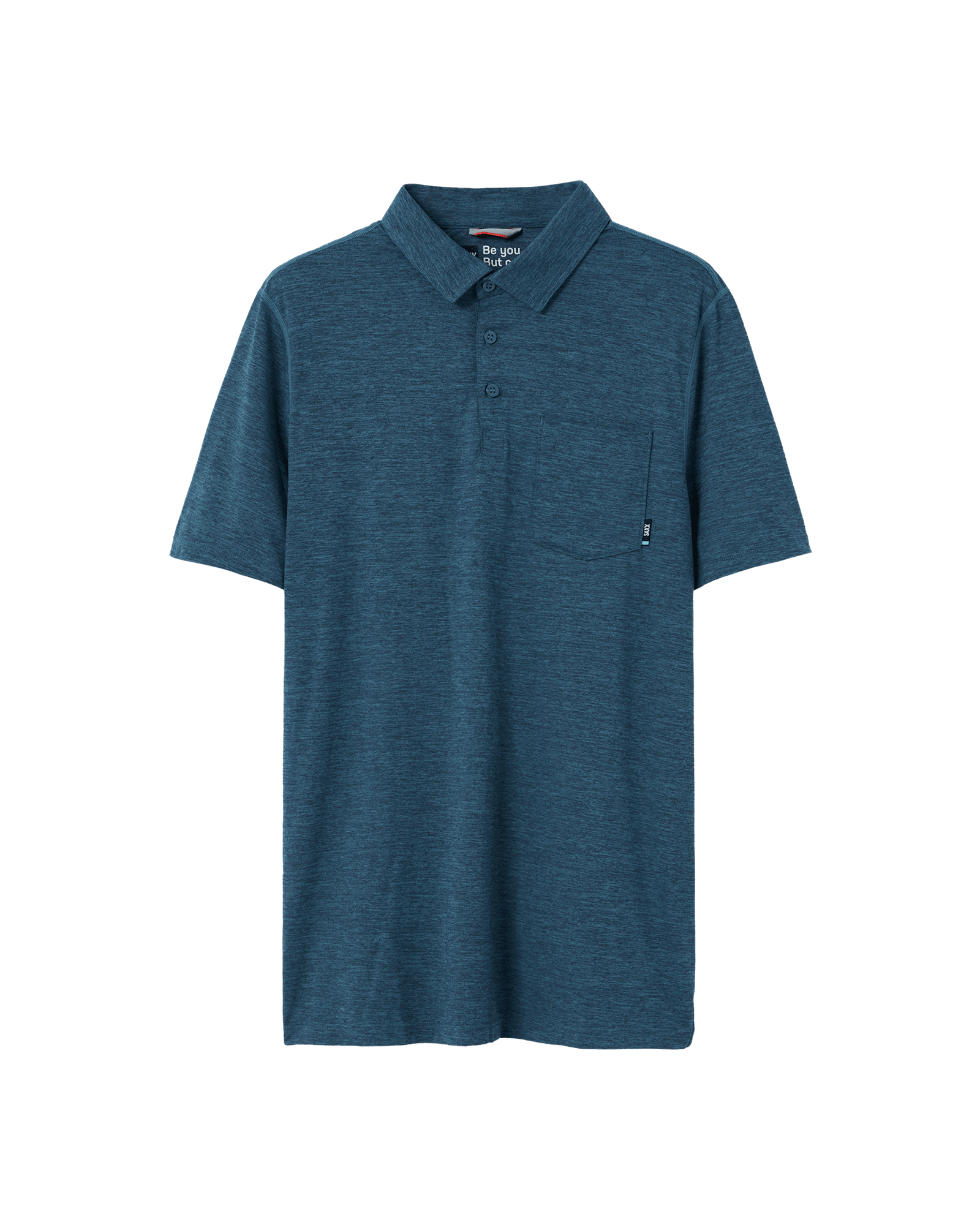 Front of Droptemp® All Day Cooling Polo in Storm Heather