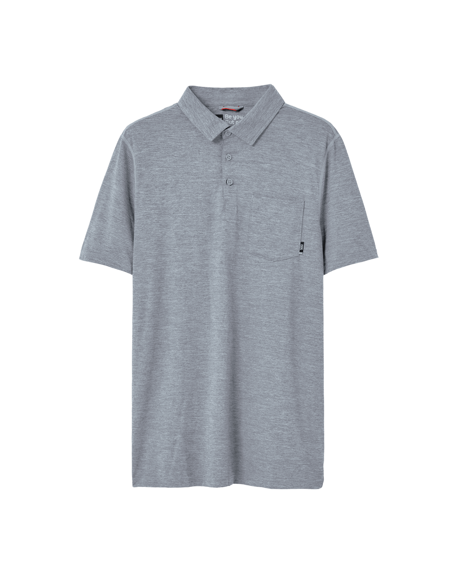 Front of Droptemp® All Day Cooling Polo in Tradewinds Heather