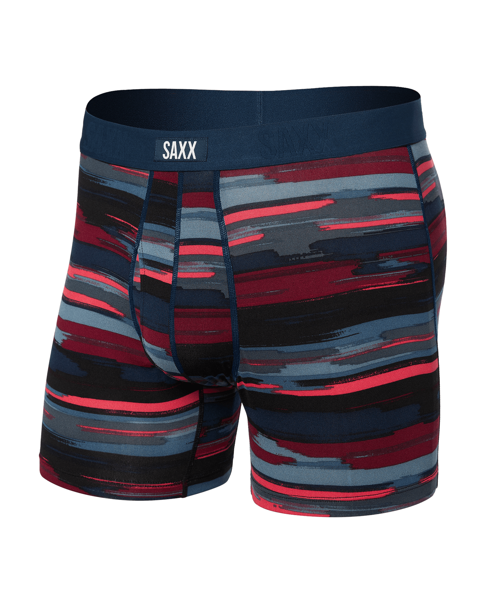 Front of Daytripper Boxer Brief in Abstract Stripe-Multi