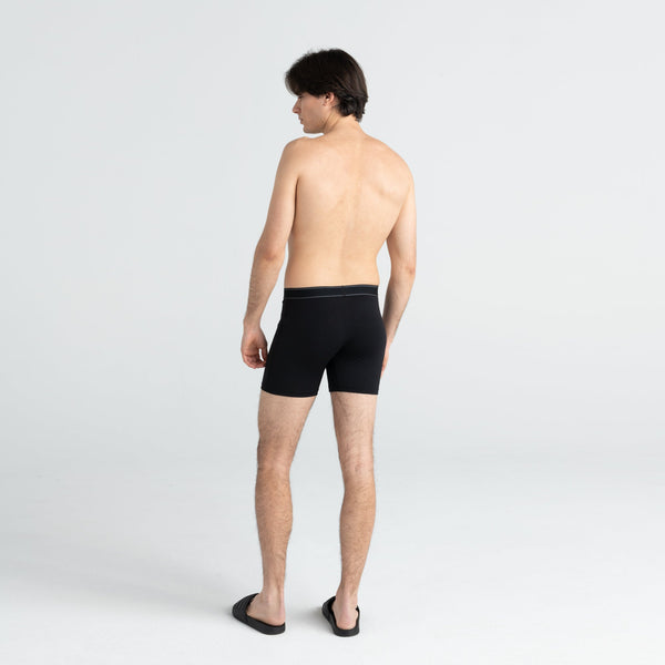 Back - Model wearing Daytripper Boxer Brief Fly 3Pack in Black