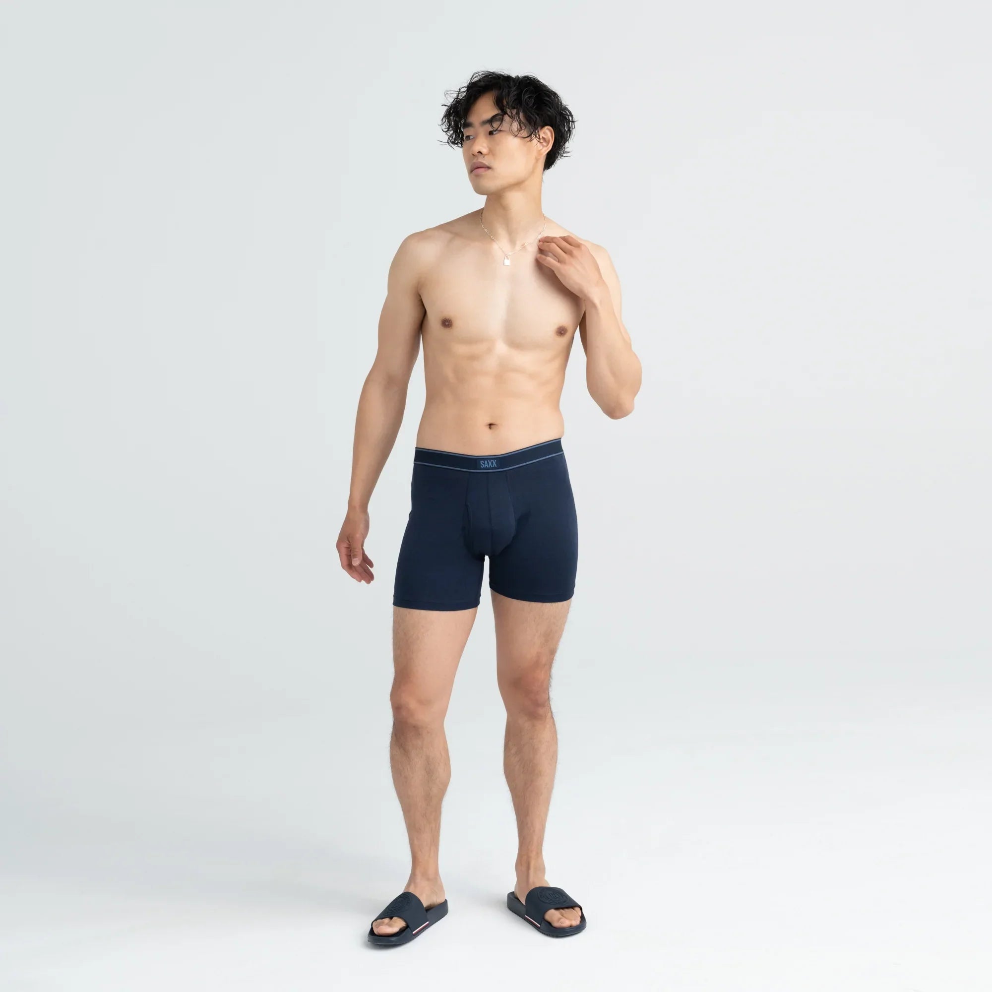 Front - Model wearing Daytripper Boxer Brief in Navy