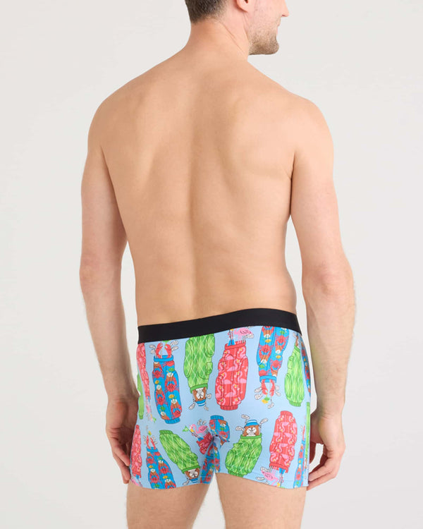 Back - Model wearing Daytripper Boxer Brief Fly in Rad-Iculous Bags-Azure