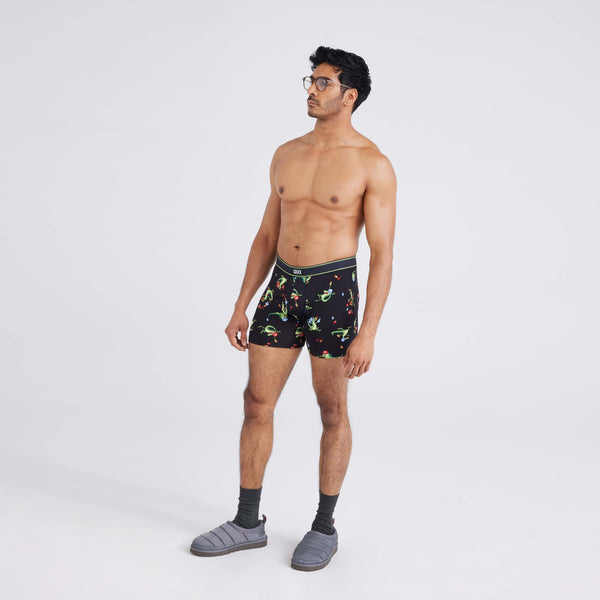 Front - Model wearing  Daytripper Boxer Brief in Tailgators-Black