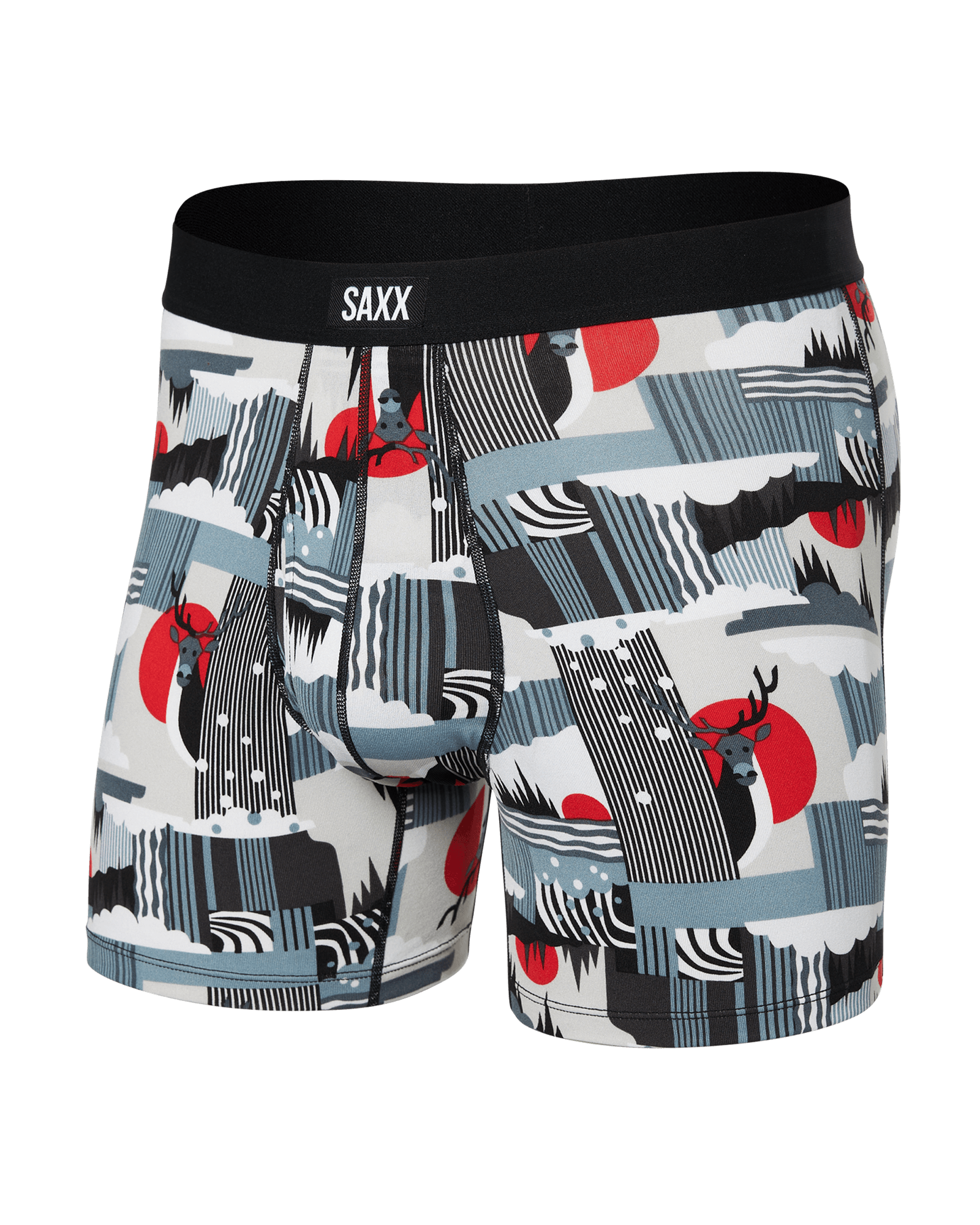 Front of Daytripper Boxer Brief in Winter Waterfall-Turbulence