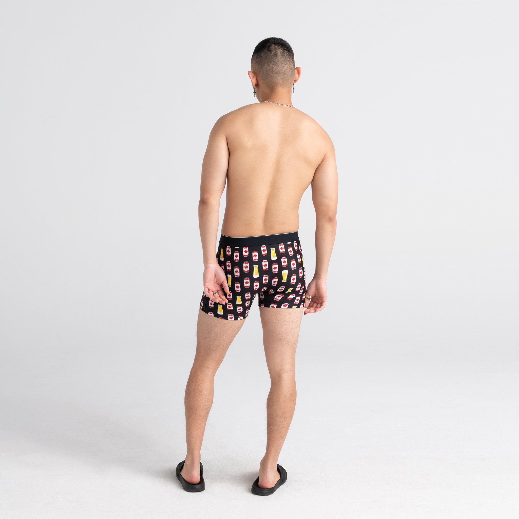 Back - Model wearing Volt Boxer Brief in Canadian Lager