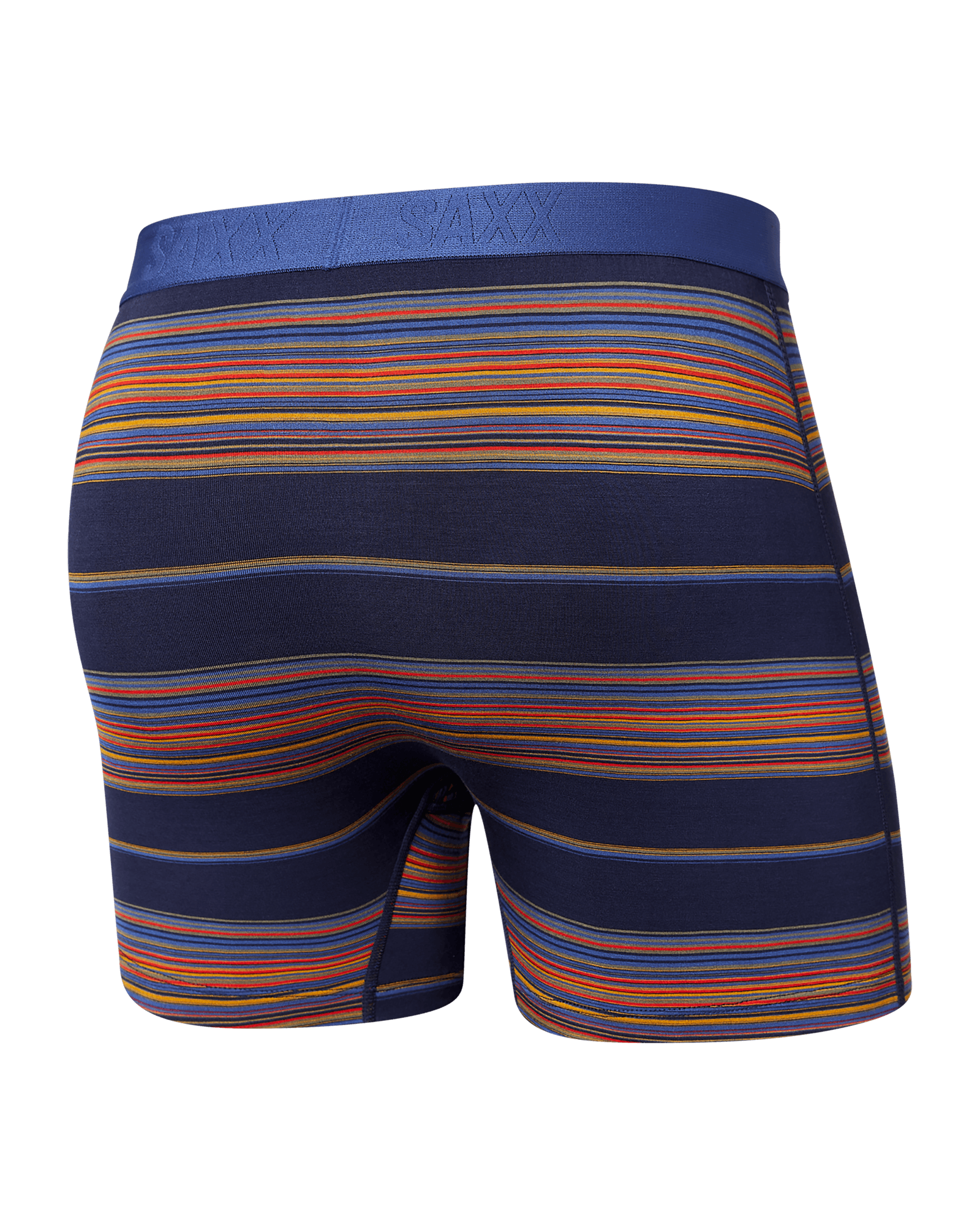 Back of Ultra Super Soft Boxer Brief in Horizon Stripe- Navy