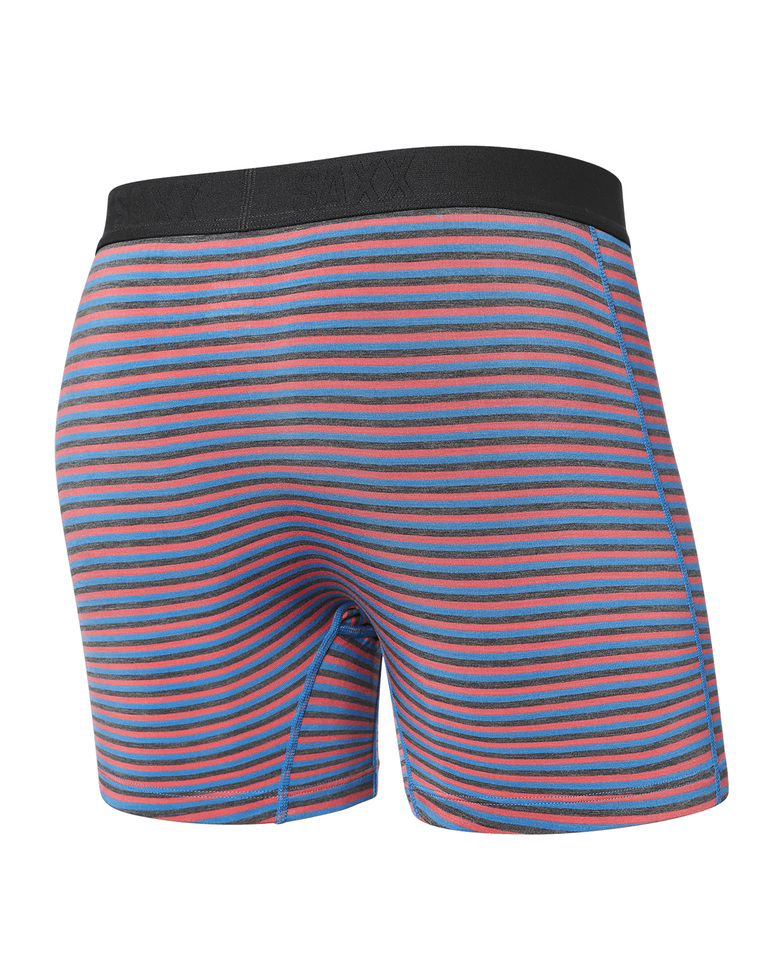 Back of Ultra Boxer Brief in Micro Stripe- Coral Pop