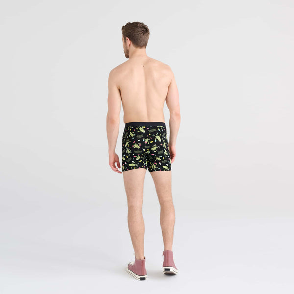 Back - Model wearing Ultra Boxer Brief in Pickleball- Black