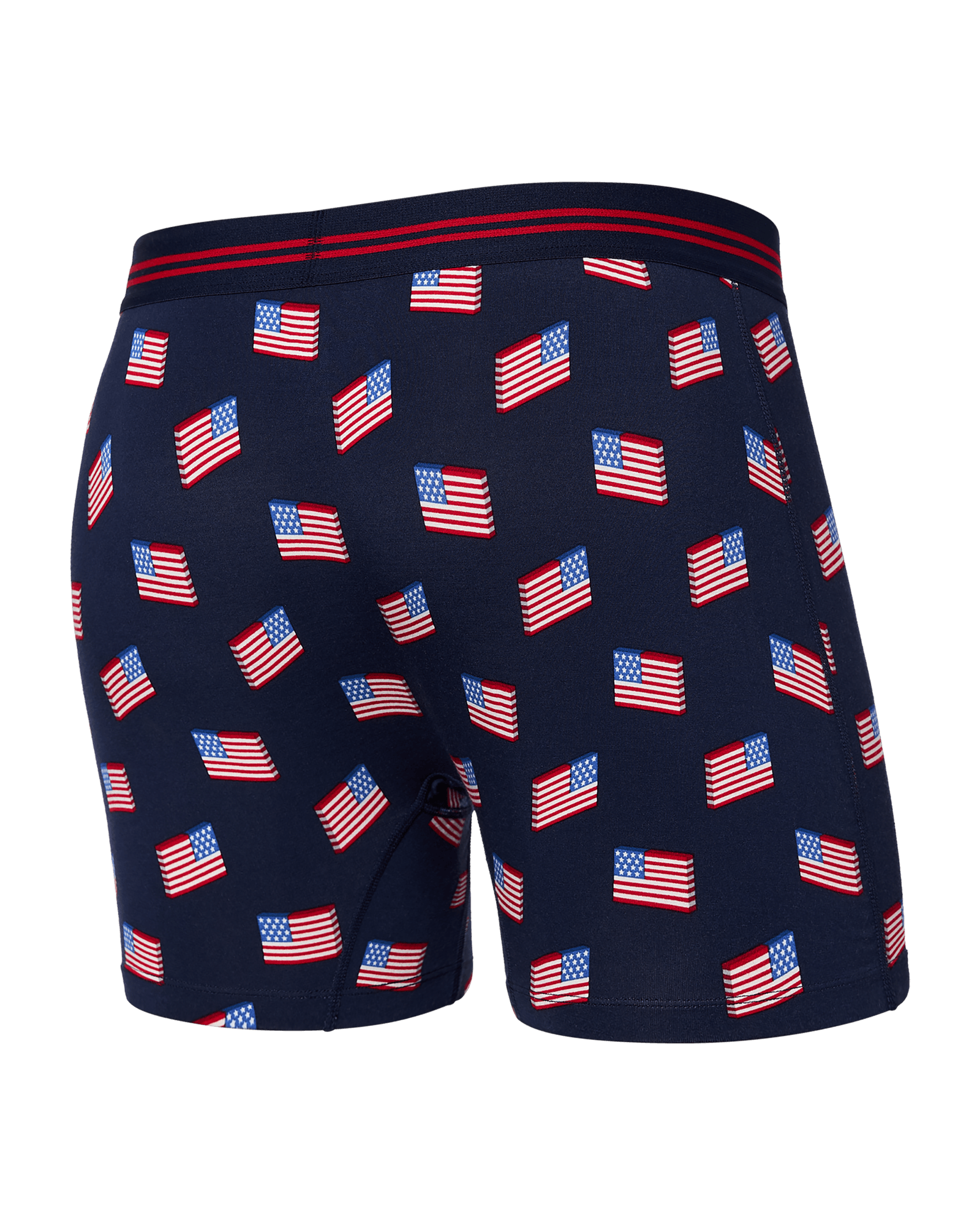 Back of Ultra Boxer Brief in Stars And Stripes- Navy