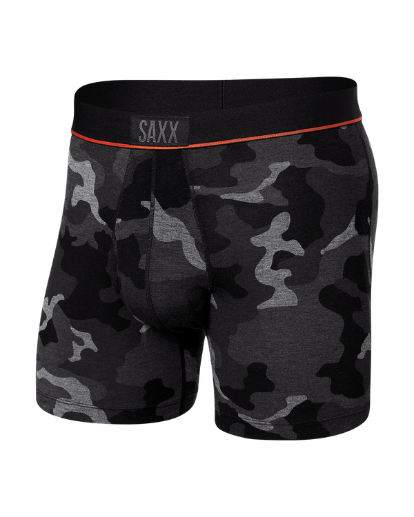 Front of Ultra Super Soft Boxer Brief in Supersize Camo- Black