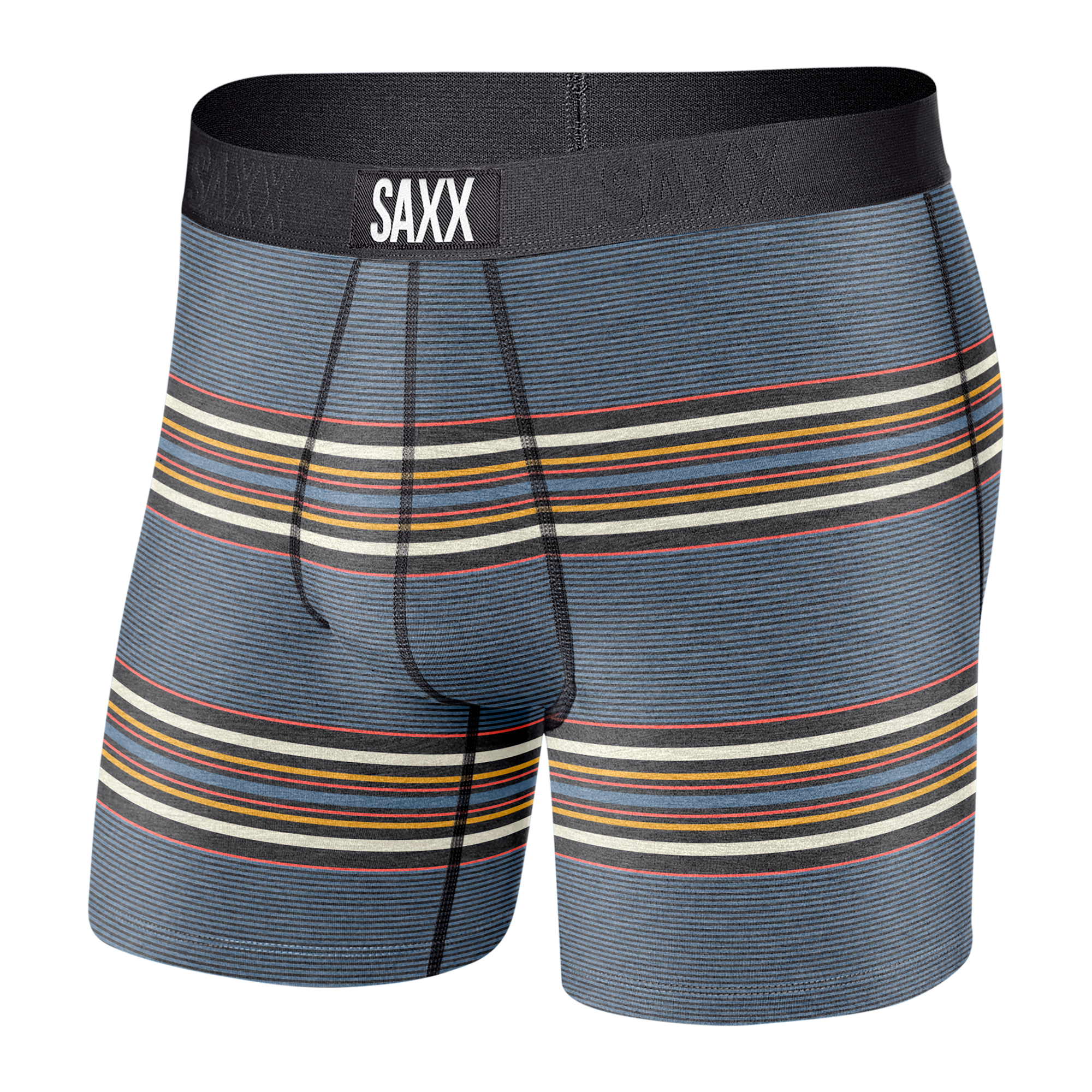 Front of Ultra Boxer Brief in Bright Stripe 2.0- Slate