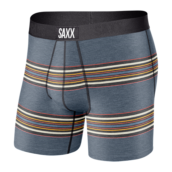 Front of Ultra Boxer Brief in Bright Stripe 2.0- Slate