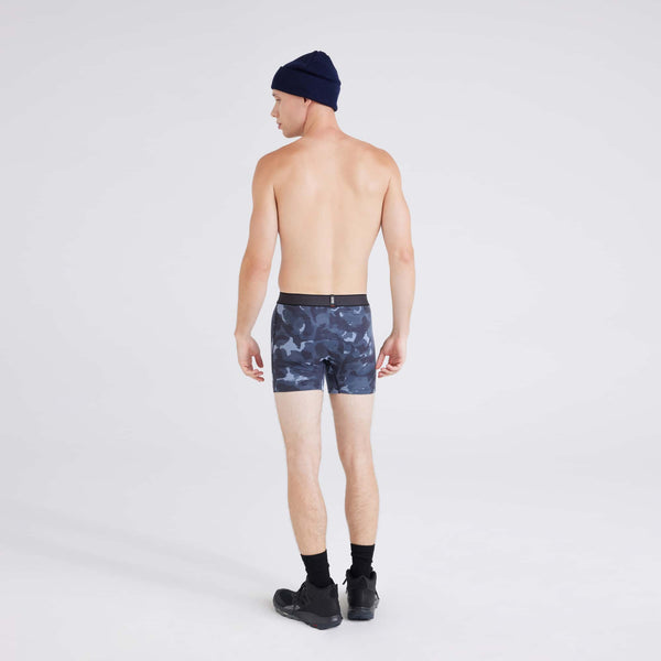 Back - Model wearing Roast Master Baselayer Mid-Weight Boxer Brief in Daybreak Camo-Flintstone