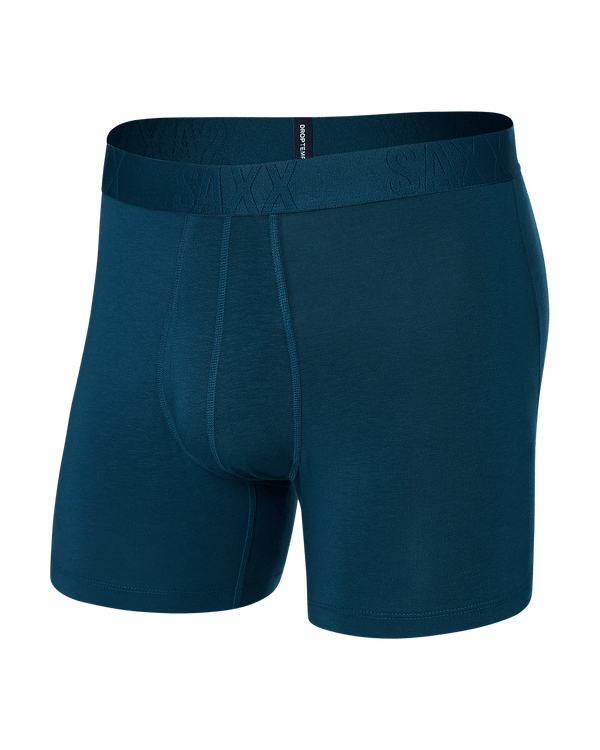 Front of Droptemp Cooling Cotton Boxer Brief Fly in Deep Ocean