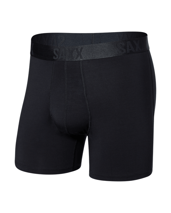 Front of 22nd Century Silk Boxer Brief in Black