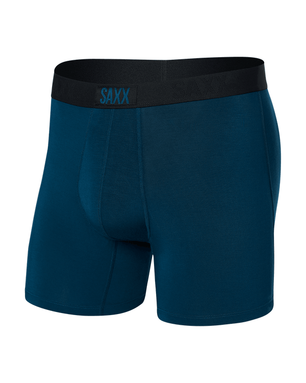 Front of Vibe Super Soft Boxer Brief in Anchor Teal