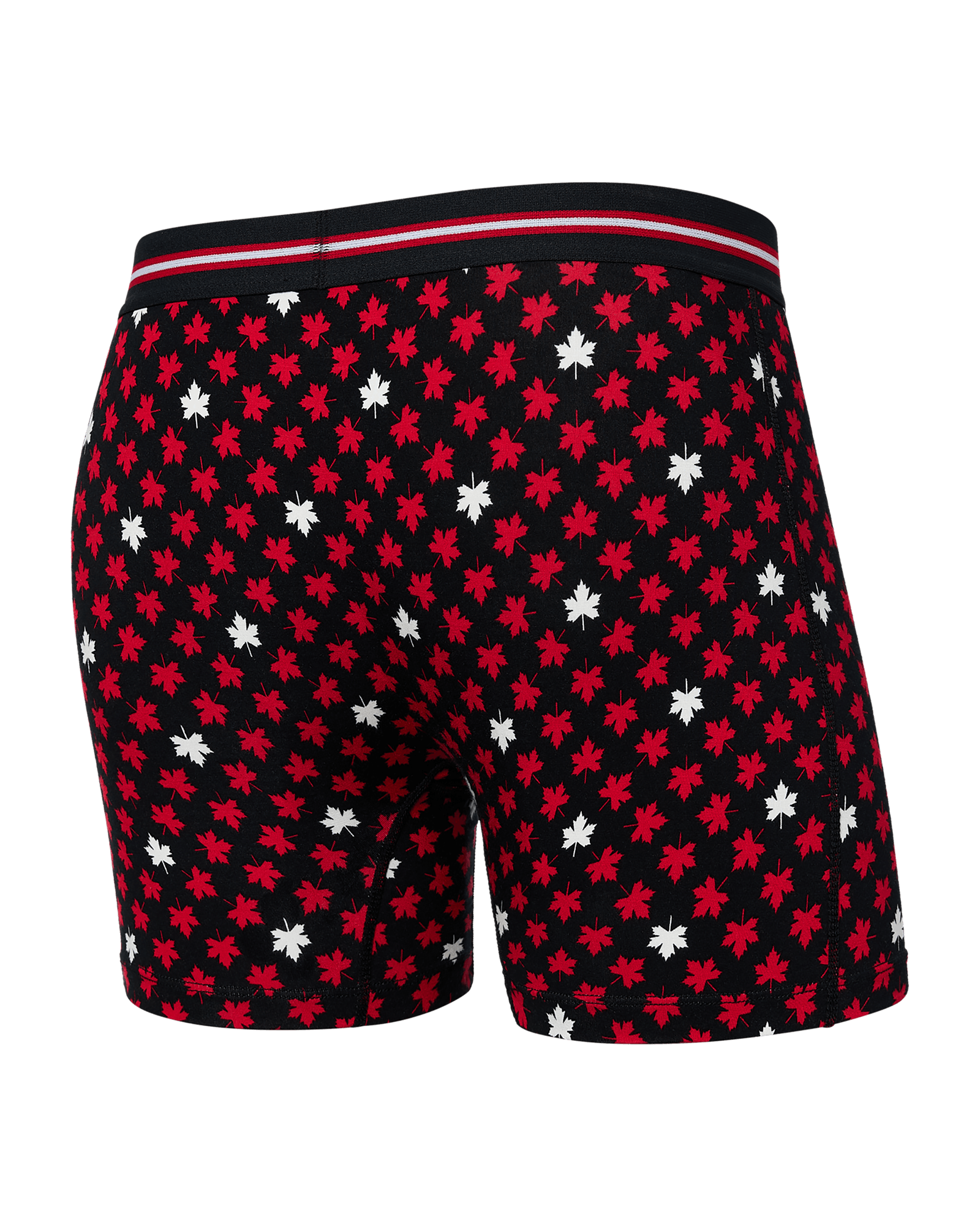 Vibe Super Soft Boxer Brief - Maple Leaf - Black | SAXX Underwear