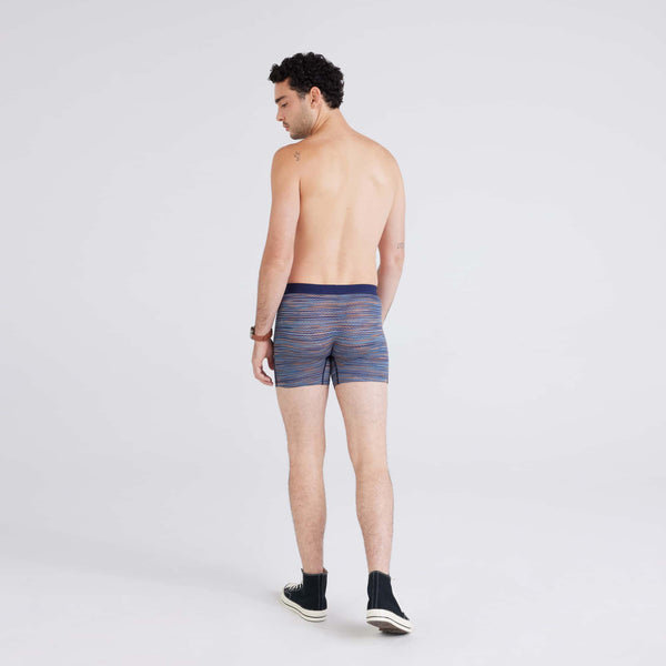 Back - Model wearing Vibe Super Soft Boxer Brief in Wavelength Spacedye-Maritime