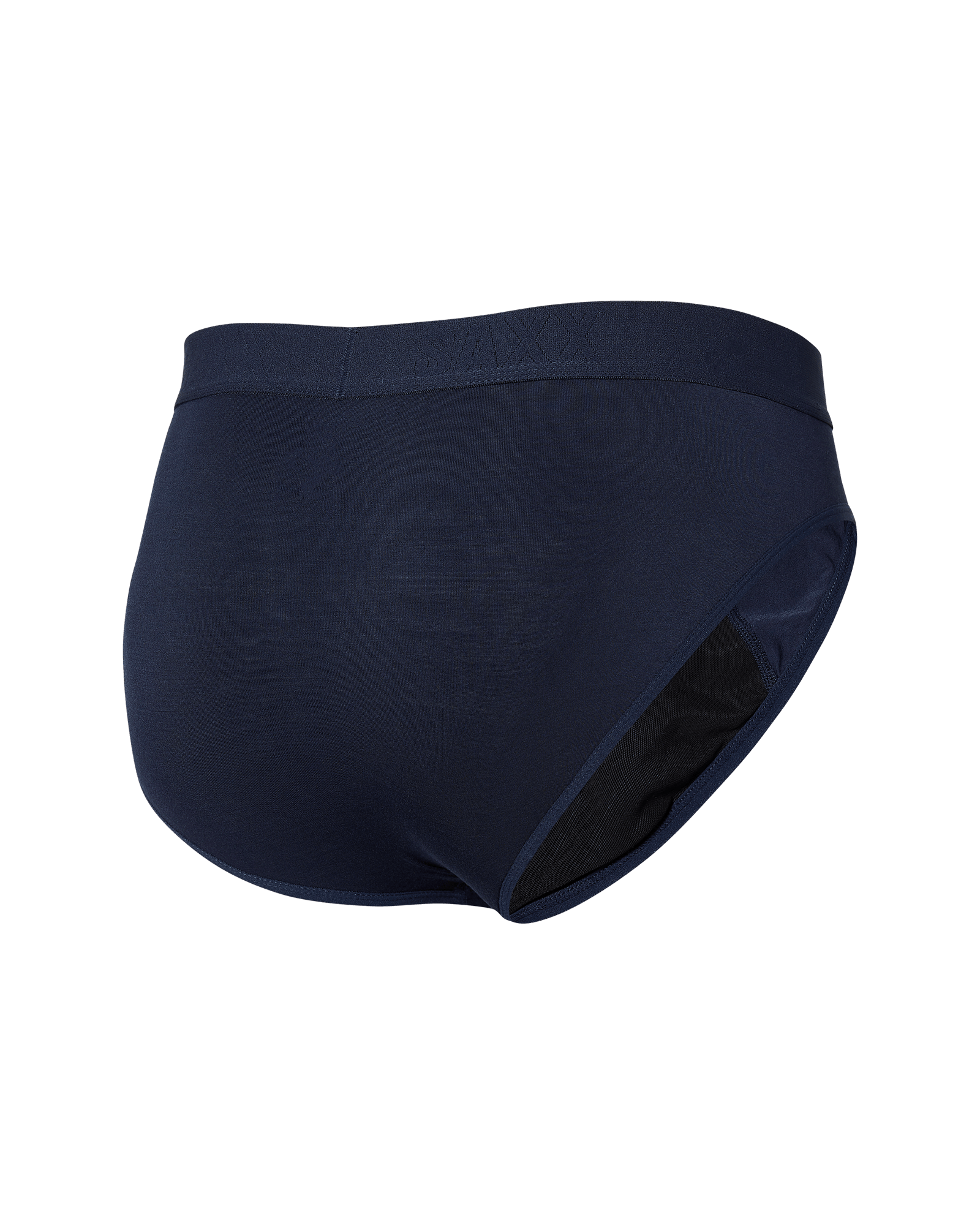 Back of Ultra Brief Fly in Navy Heather