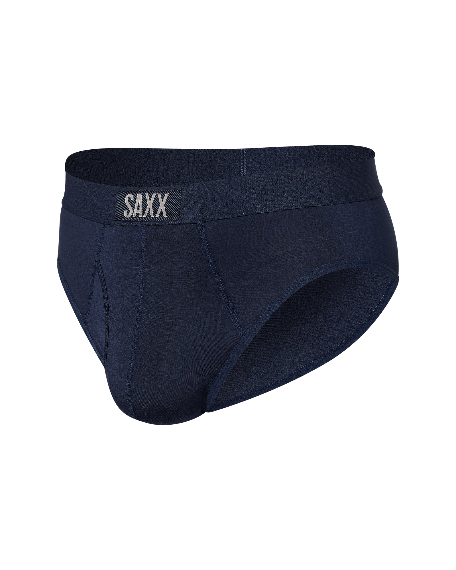 Front of Ultra Brief Fly in Navy Heather