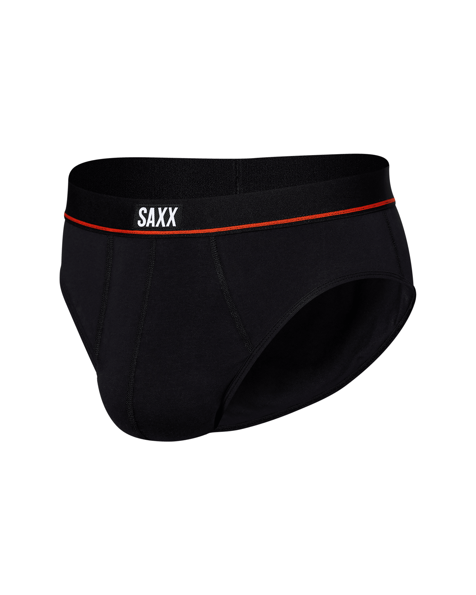 Front of Non-Stop Stretch Cotton Brief in Black
