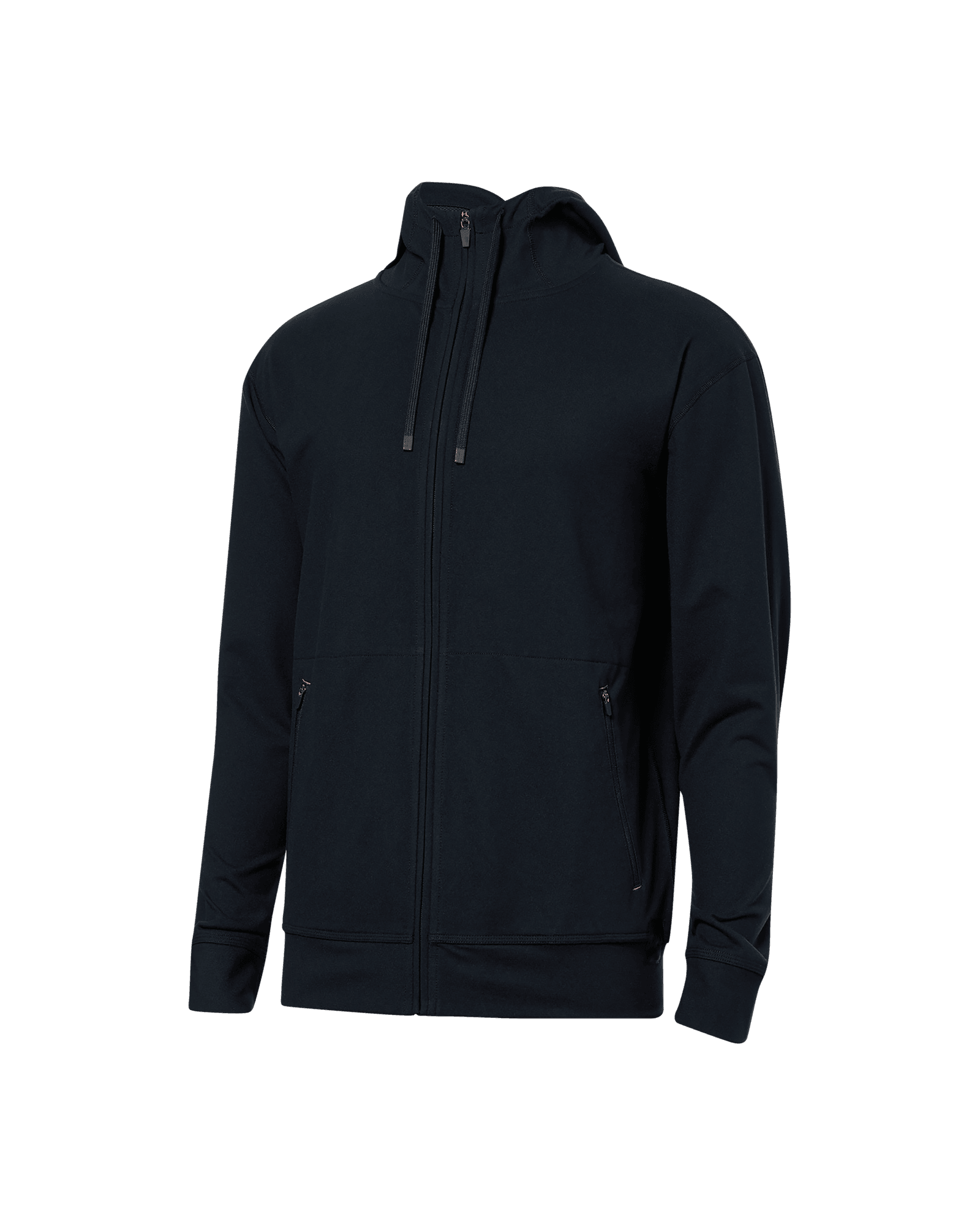 Front of Trailzer Full Zip Hoodie in Black