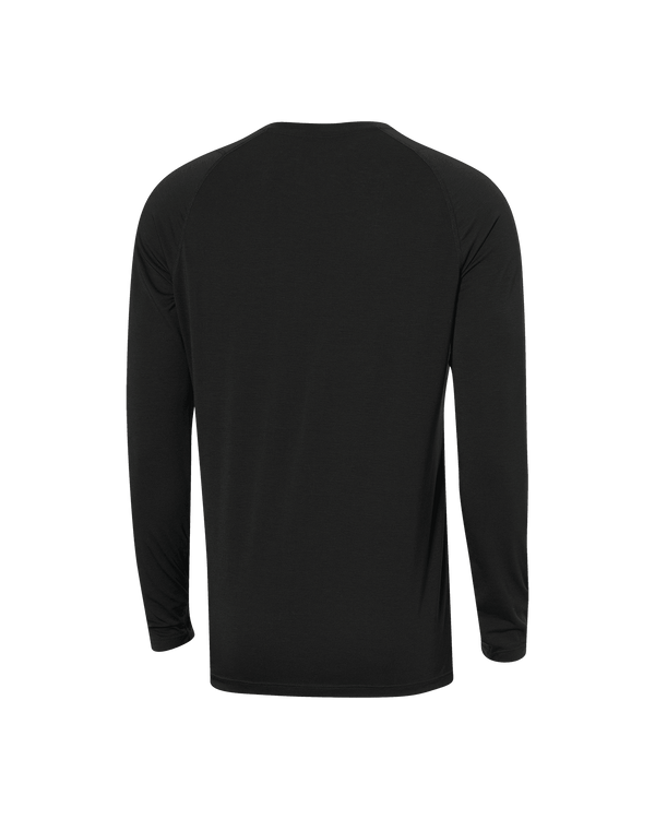 Back of Roast Master Long Sleeve Crew Baselayer in Black