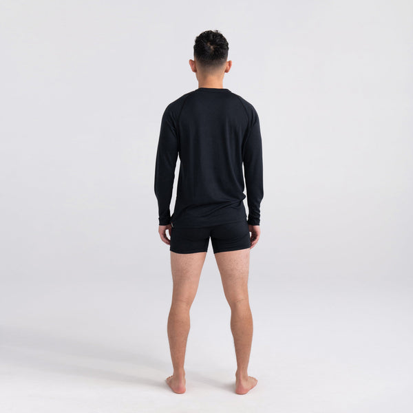 Back - Model wearing Roast Master Boxer Brief Baselayer in Black