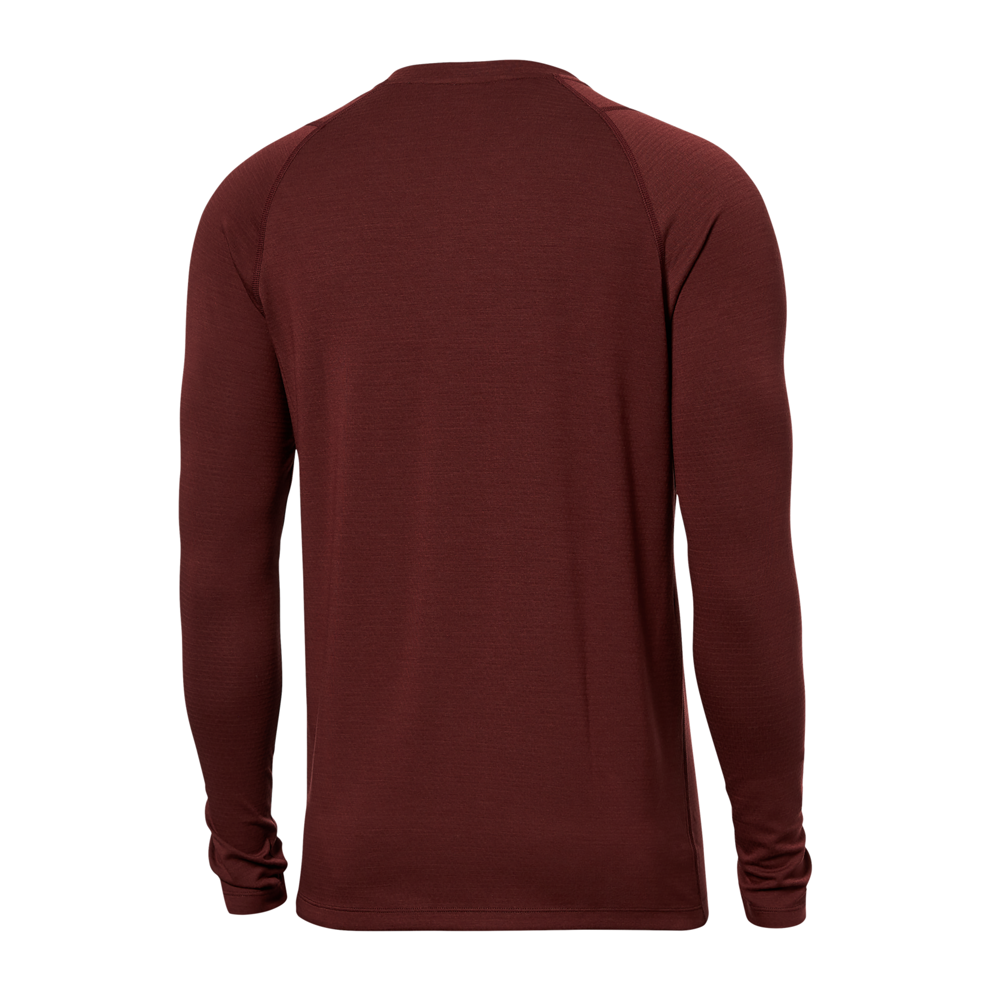 Back of Roast Master Mid-Weight Baselayer Long Sleeve Crew in Dark Brick