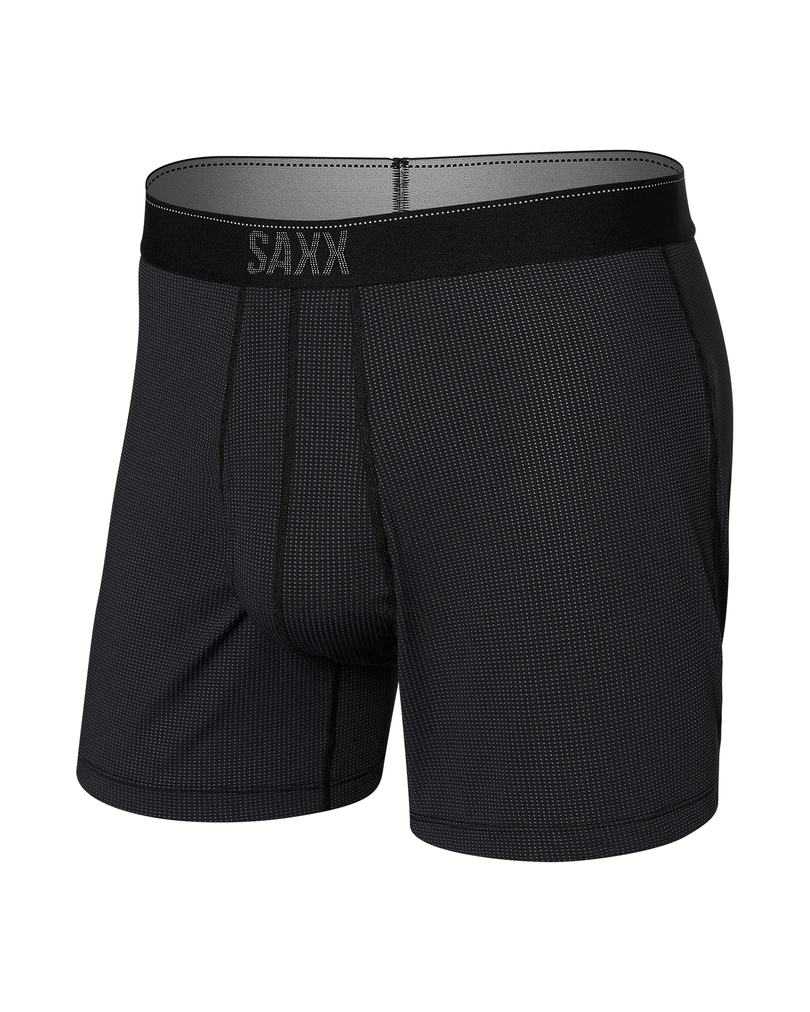 Quest Quick-Dry Mesh Loose Fit Boxer Short - Black | SAXX Underwear