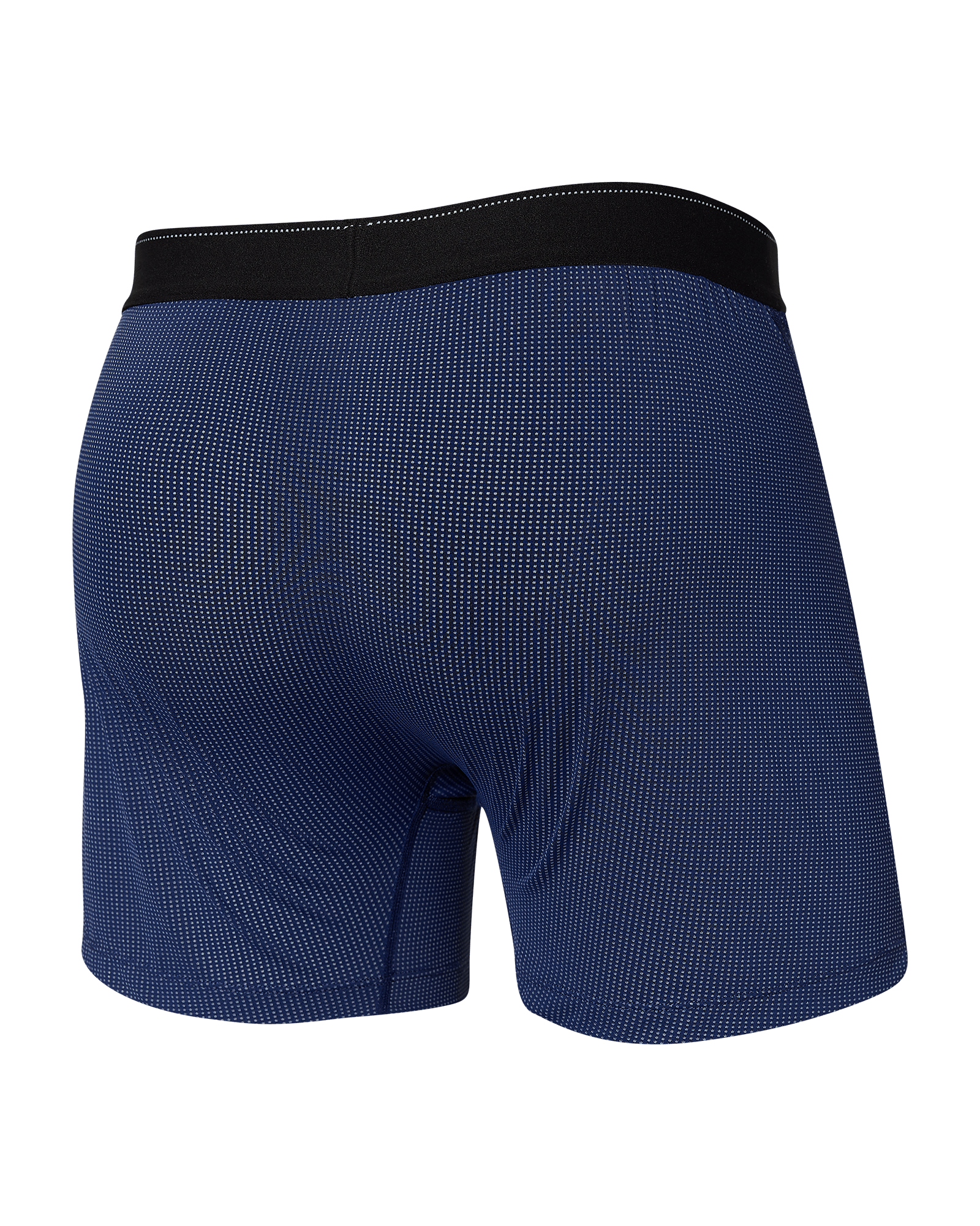 Back of Quest Loose Boxer Fly in Midnight Blue II