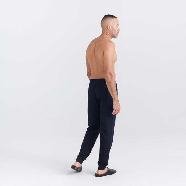 Back - Model wearing Droptemp Cooling Sleep Pant Fly in Black