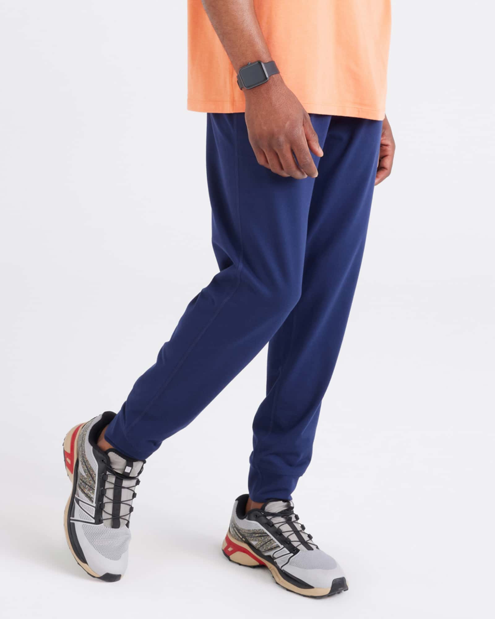 Front - Model wearing  Trailzer Jogger in Maritime Blue