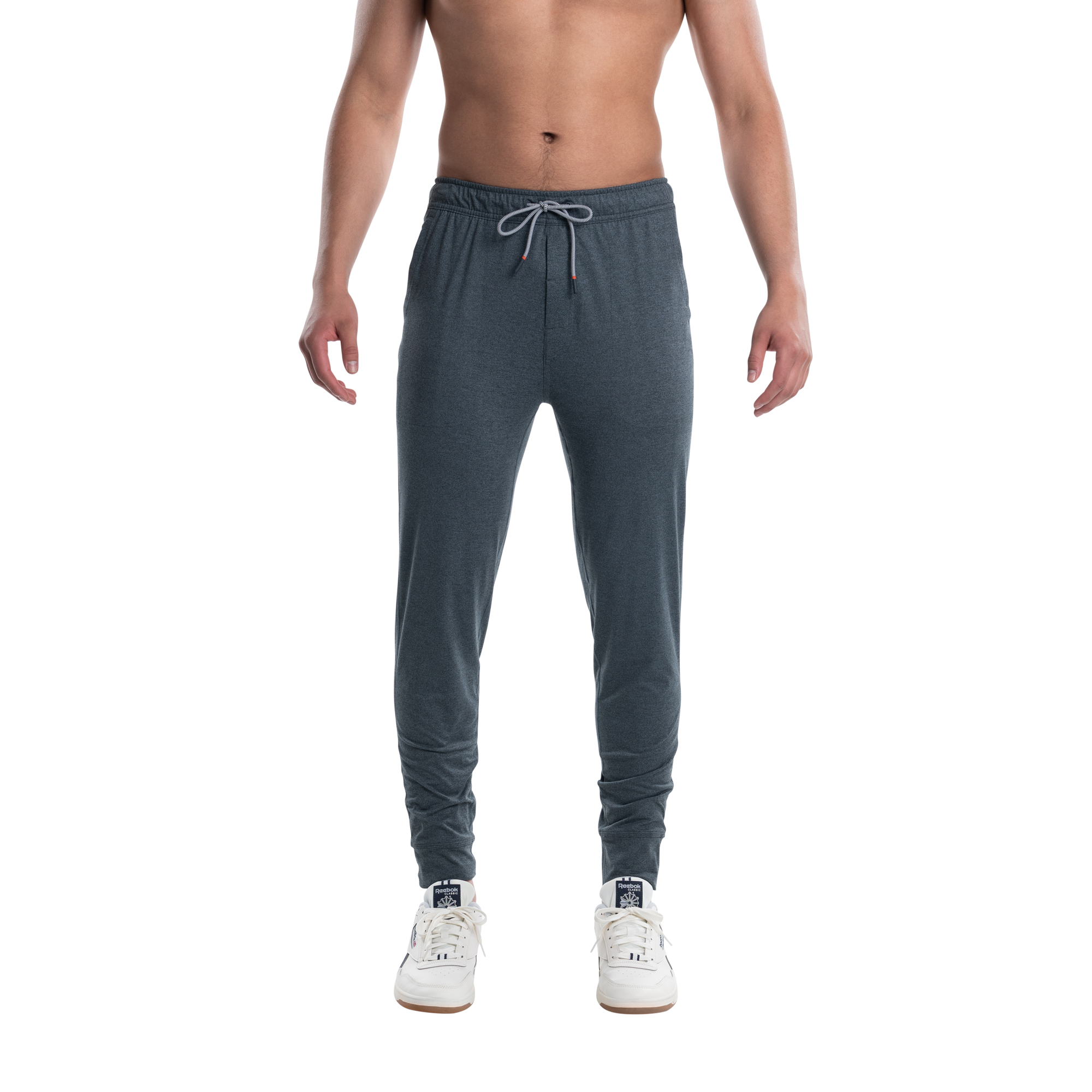 Front - Model wearing PeakDaze Pant in Turbulence Heather