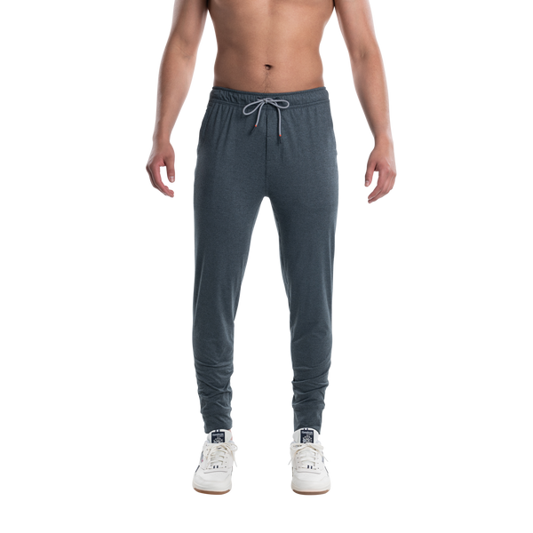 Front - Model wearing PeakDaze Pant in Turbulence Heather